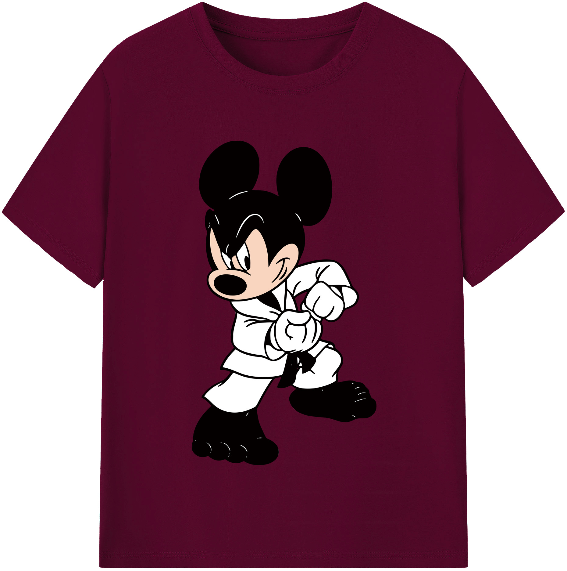 （画像用） ミッキーマウス Mickey Mouse レディースカジュアルプリントTシャツ（綿100％）